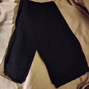 New Mix Black Textured Leggings
